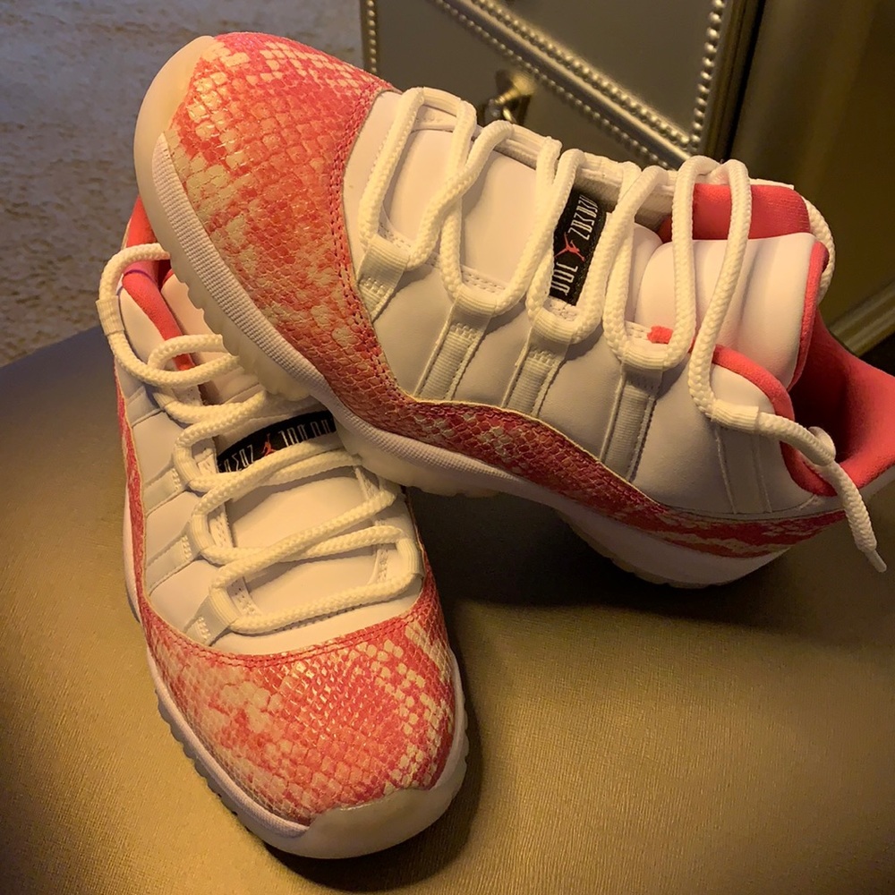 pink snakeskin Retro jordan 11s